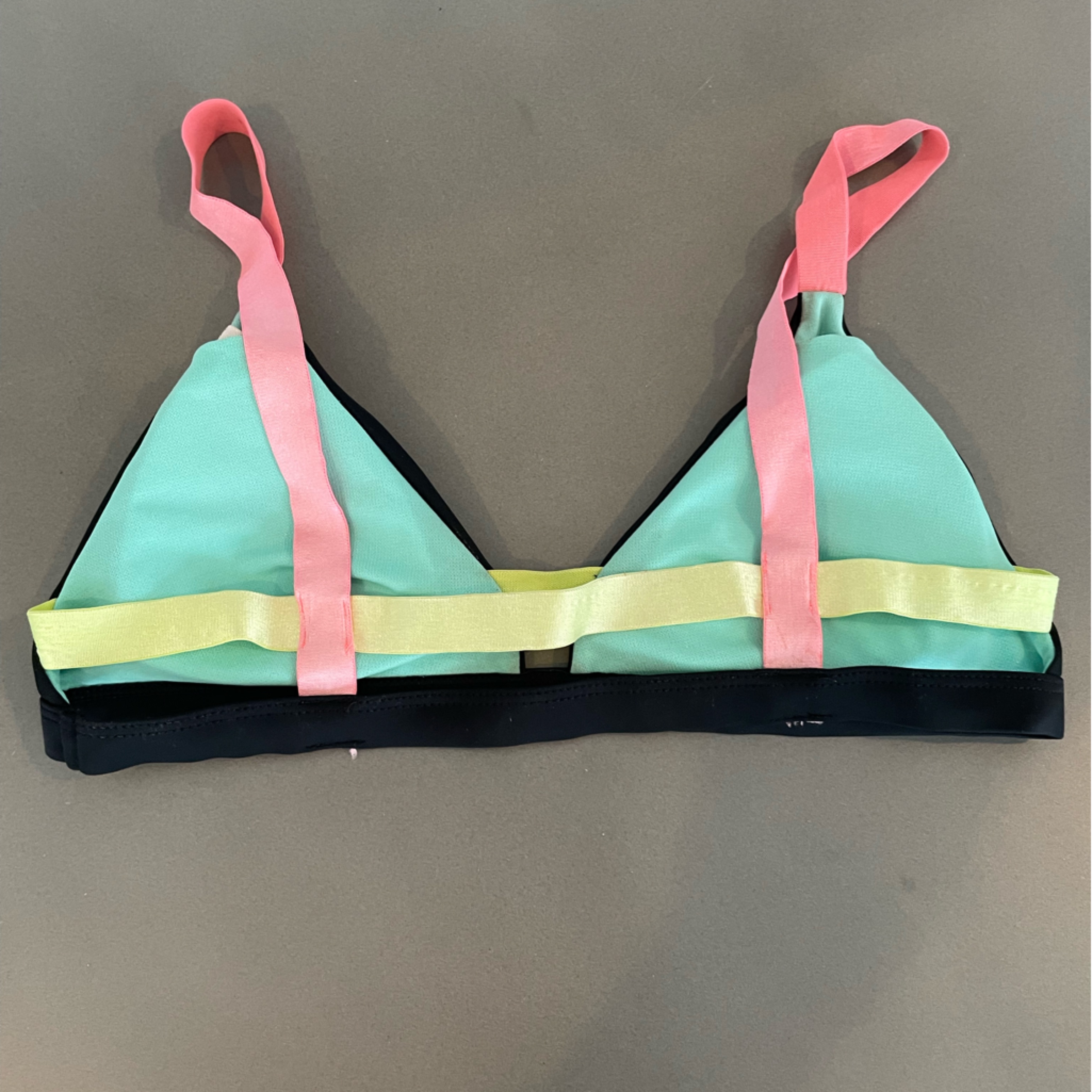 Multicolor Triangular Bikini Top